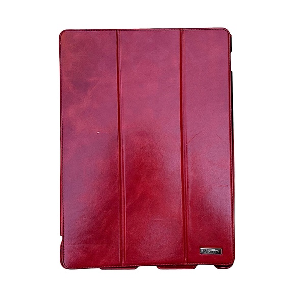 ICARER Genuine Leather Tri-Fold Stand Smart Case Cover for iPad 12”x 8 3/4” - Picture 2 of 8